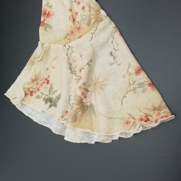 Vintage ENT Entrancy Medium Cream with Mauve, Burgundy & Green Flowers Blouse - Picture 8 of 9